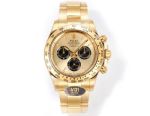 Rolex Daytona 904L Steel 40mm Ceramic Bezel Platinum Markers Yellow Gold Face YG Oyster Band Watch